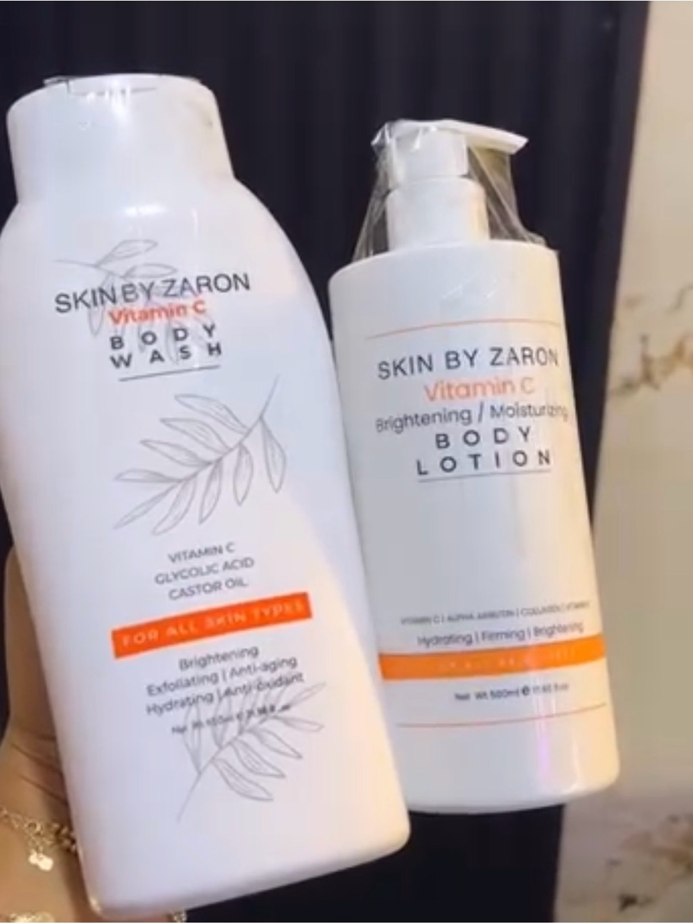 Skin by Zaron lotion  Vitamin C Brightening Body Lotion & Wash 2 in 1 set